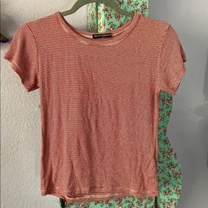 Brandy Melville one size shirt. red/white